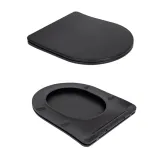 Унітаз підвісний Qtap Robin New Ultra Quiet безобідковий з сидінням Soft-close MATT BLACK QT13332381АSMB Фото - 7