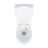 Унітаз підлоговий Qtap Virgo Ultra Quiet безобідковий з сидінням Soft-close WHITE QT18226092AW Фото - 5