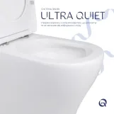 Унитаз напольный Qtap Virgo Ultra Quiet безободковый с сиденьем Soft-close WHITE QT18226092AW Фото - 4