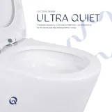 Унітаз-моноблок підлоговий Qtap Swan Ultra Quiet безобідковий з сидінням Soft-close WHITE QT16226080AW Фото - 4