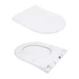 Унітаз-моноблок підлоговий Qtap Swan Ultra Quiet безобідковий з сидінням Soft-close WHITE QT16226080AW Фото - 7