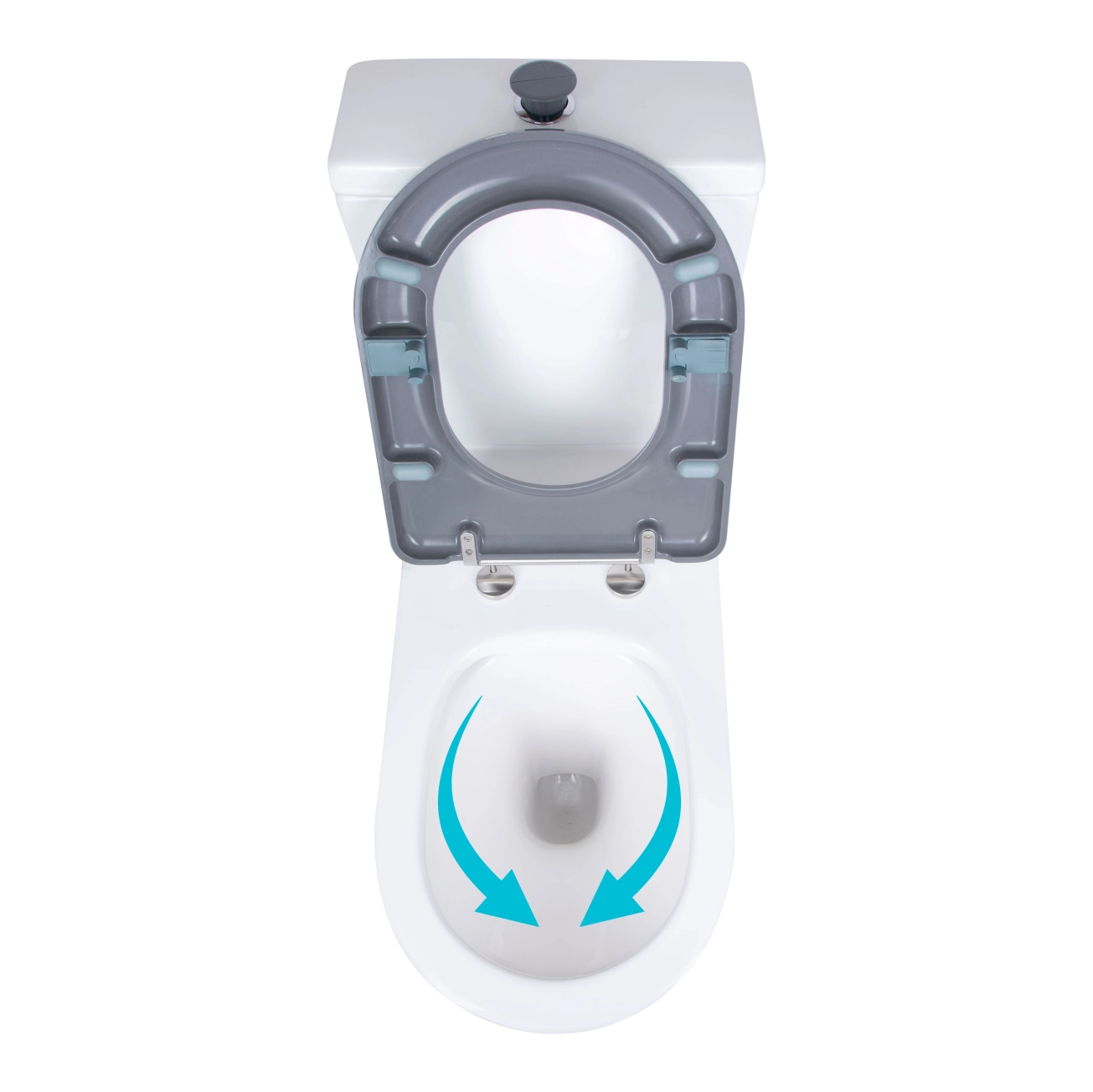 Унітаз підлоговий Qtap Freedom інклюзивний Rimless безобідковий з сидінням Soft-close WHITE QT22226098W Фото - 6