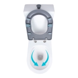 Унітаз підлоговий Qtap Freedom інклюзивний Rimless безобідковий з сидінням Soft-close WHITE QT22226098W Фото - 6