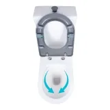 Унитаз напольный Qtap Freedom инклюзивный Rimless безободковый с сиденьем Soft-close WHITE QT22226098W Фото - 6