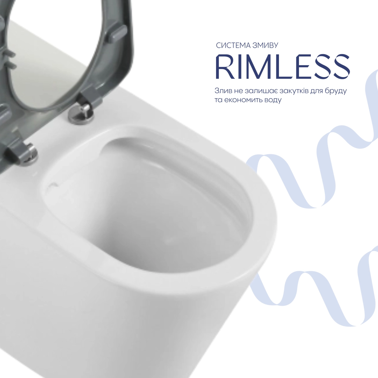 Унитаз напольный Qtap Freedom инклюзивный безбачковый Rimless безободковый с сиденьем Soft-close WHITE QT22223368W Фото - 5