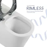 Унітаз підлоговий Qtap Freedom інклюзивний безбачковий Rimless безобідковий з сидінням Soft-close WHITE QT22223368W Фото - 5