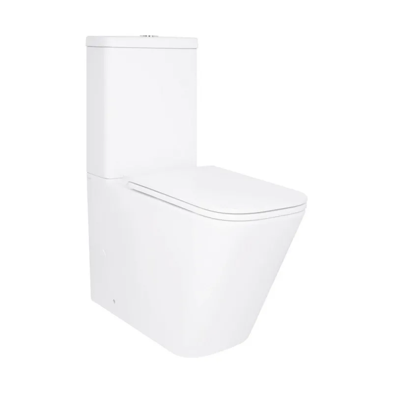 Унитаз напольный Qtap Tern безбачковый Ultra Quiet безободковый безободковый с сиденьем Soft-close WHITE QT17223303AW