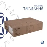 Раковина накладна Qtap Virgo N прямокутна без донного клапана WHITE QT18116308W Фото - 4
