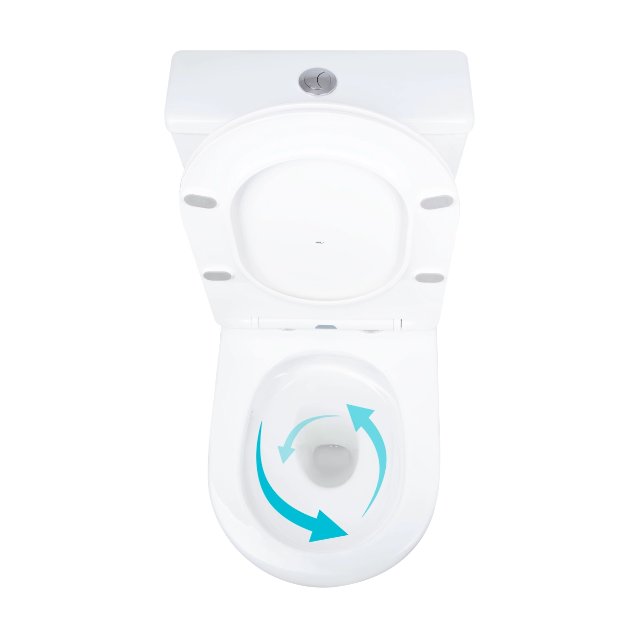 Унітаз підлоговий Qtap Vlasta Ultra Quiet безобідковий з сидінням Soft-close WHITE QT28228300W Фото - 4