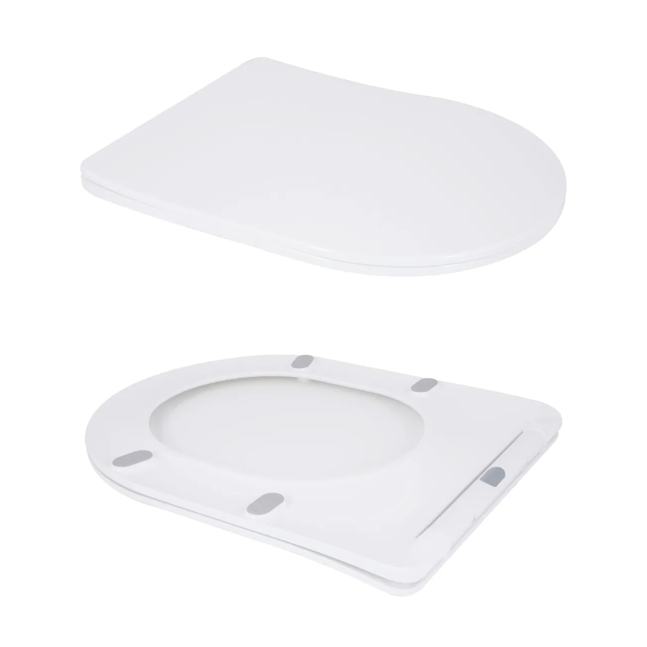 Унитаз напольный Qtap Vlasta Ultra Quiet безободковый с сиденьем Soft-close WHITE QT28228300W Фото - 6