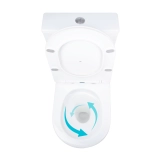 Унітаз підлоговий Qtap Vlasta Ultra Quiet безобідковий з сидінням Soft-close WHITE QT28228300W Фото - 4