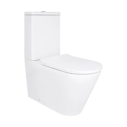 Унитаз напольный Qtap Vlasta Ultra Quiet безободковый с сиденьем Soft-close WHITE QT28228300W