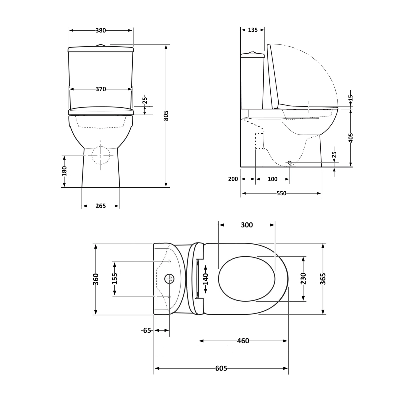 Унітаз підлоговий Qtap Grand Ultra Quiet безобідковий з сидінням Soft-close WHITE QT26228301W Фото - 1