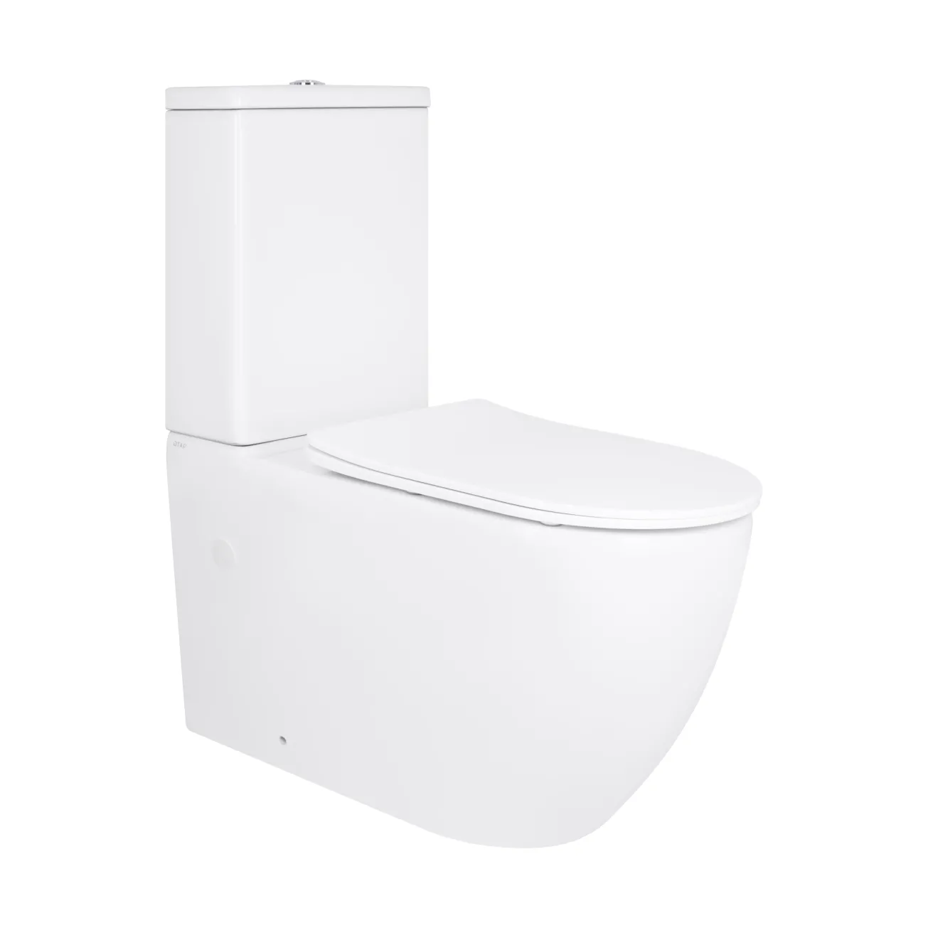 Унитаз напольный Qtap Grand Ultra Quiet безободковый с сиденьем Soft-close WHITE QT26228301W
