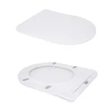 Унитаз напольный Qtap Grand Ultra Quiet безободковый с сиденьем Soft-close WHITE QT26228301W Фото - 6