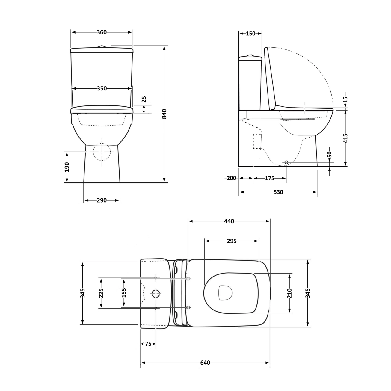 Унитаз напольный Qtap Stenava Rimless безободковый с сиденьем Soft-close WHITE QT27228303W Фото - 1