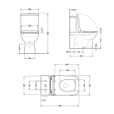 Унитаз напольный Qtap Stenava Rimless безободковый с сиденьем Soft-close WHITE QT27228303W Фото - 1