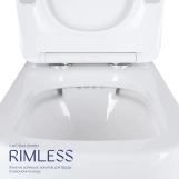 Унитаз напольный Qtap Stenava Rimless безободковый с сиденьем Soft-close WHITE QT27228303W Фото - 4