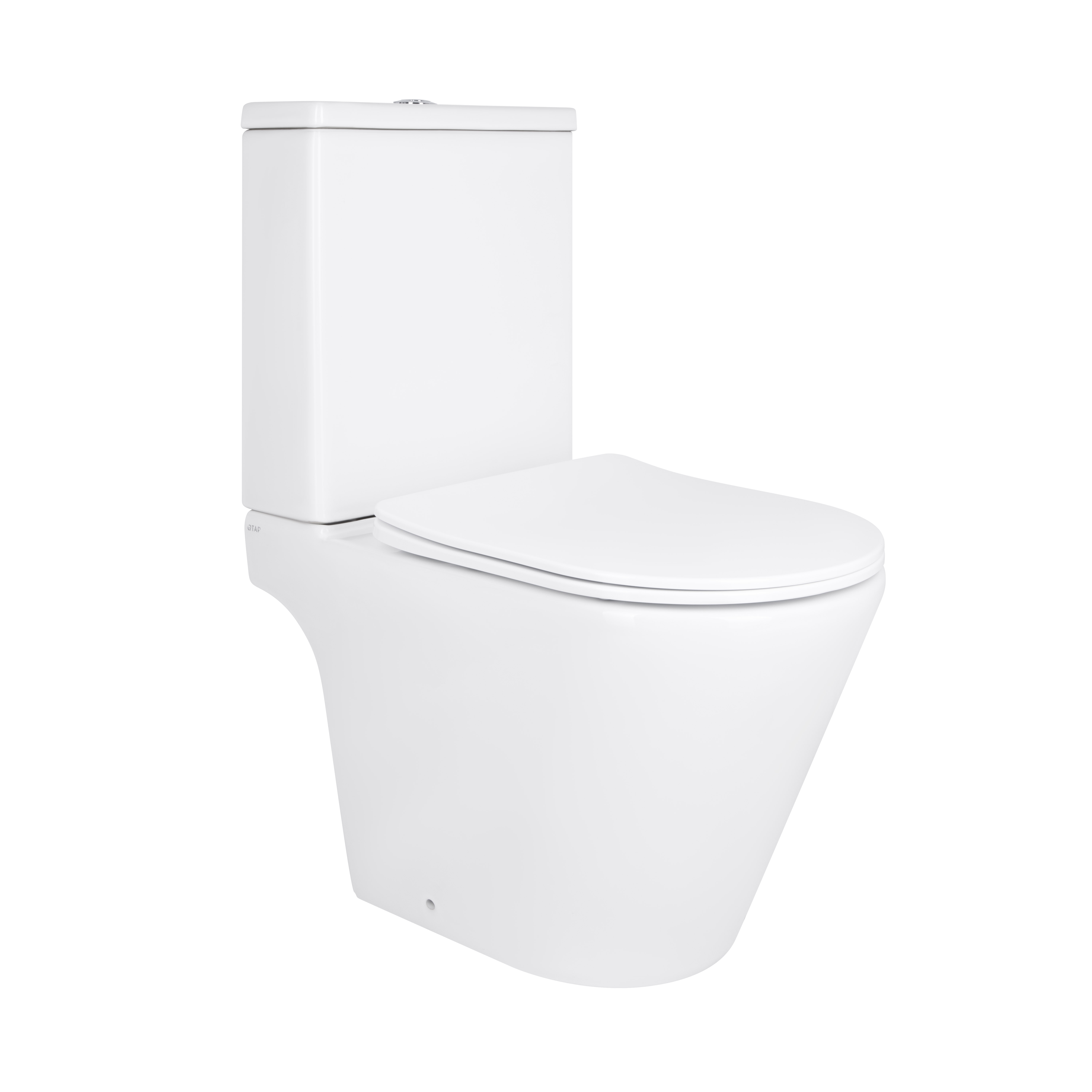 Унитаз напольный Qtap Dove Rimless безободковый с сиденьем Soft-close WHITE QT06228380BW