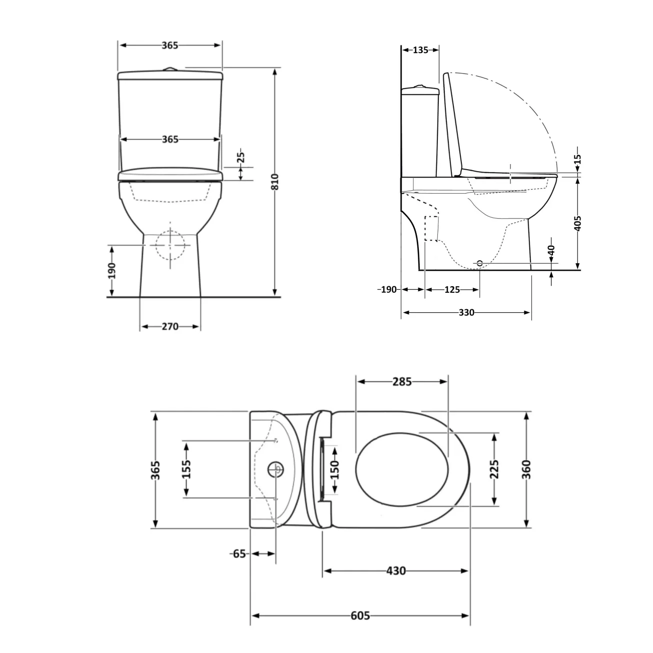 Унитаз напольный Qtap Dove Rimless безободковый с сиденьем Soft-close WHITE QT06228380BW Фото - 1