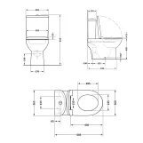 Унитаз напольный Qtap Dove Rimless безободковый с сиденьем Soft-close WHITE QT06228380BW Фото - 1