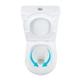 Унитаз напольный Qtap Dove Rimless безободковый с сиденьем Soft-close WHITE QT06228380BW Фото - 4