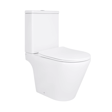 Унітаз підлоговий Qtap Dove Rimless безобідковий з сидінням Soft-close WHITE QT06228380BW