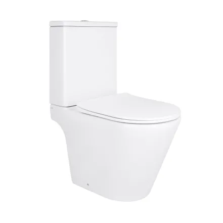 Унитаз напольный Qtap Dove Rimless безободковый с сиденьем Soft-close WHITE QT06228380BW