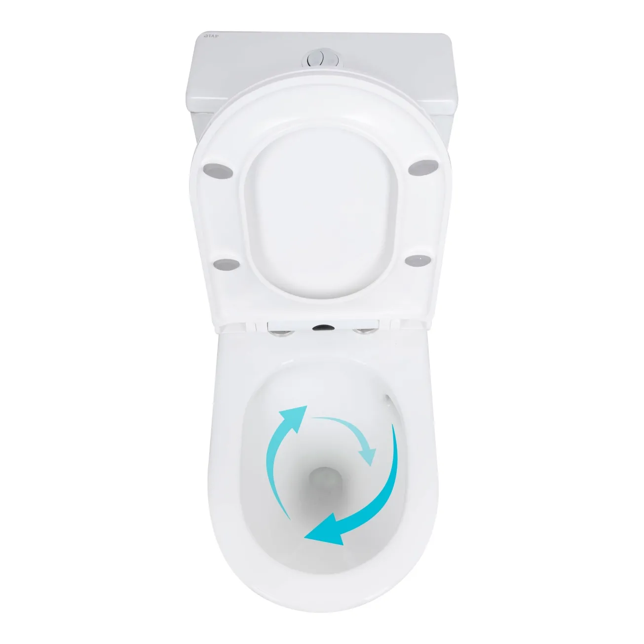 Унитаз-моноблок напольный Qtap Kolibri Ultra Quiet безободковый с сиденьем Soft-close WHITE QT10226380W Фото - 4