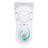 Унітаз-моноблок підлоговий Qtap Kolibri Ultra Quiet безобідковий з сидінням Soft-close WHITE QT10226380W Фото - 4