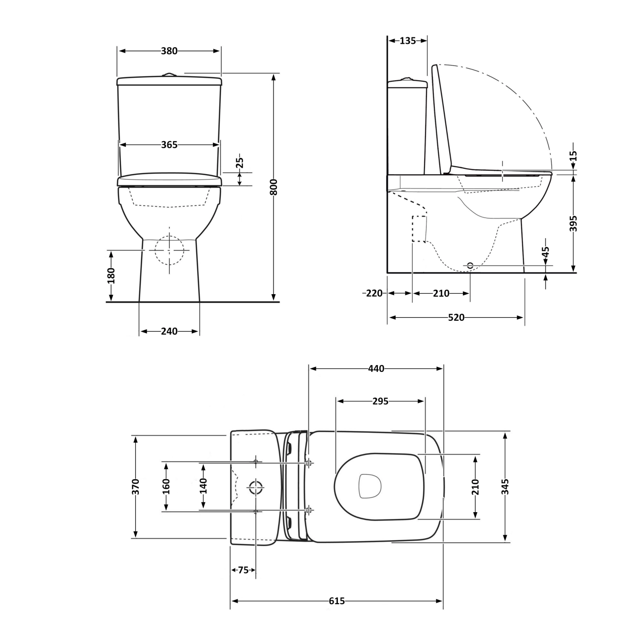 Унітаз підлоговий Qtap Aries Rimless безобідковий з сидінням Soft-close WHITE QT03228302W Фото - 1