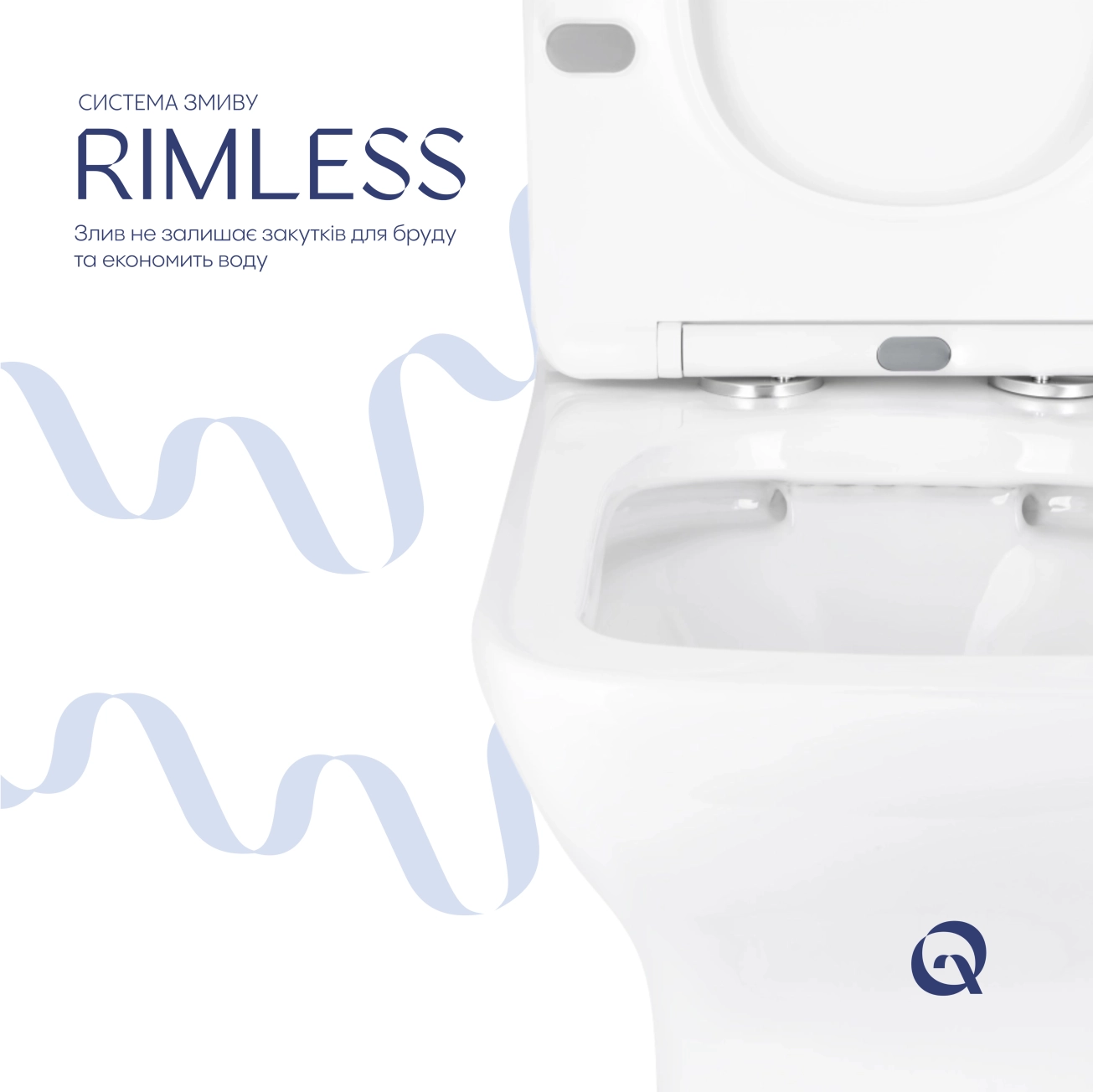 Унітаз підлоговий Qtap Aries Rimless безобідковий з сидінням Soft-close WHITE QT03228302W Фото - 4