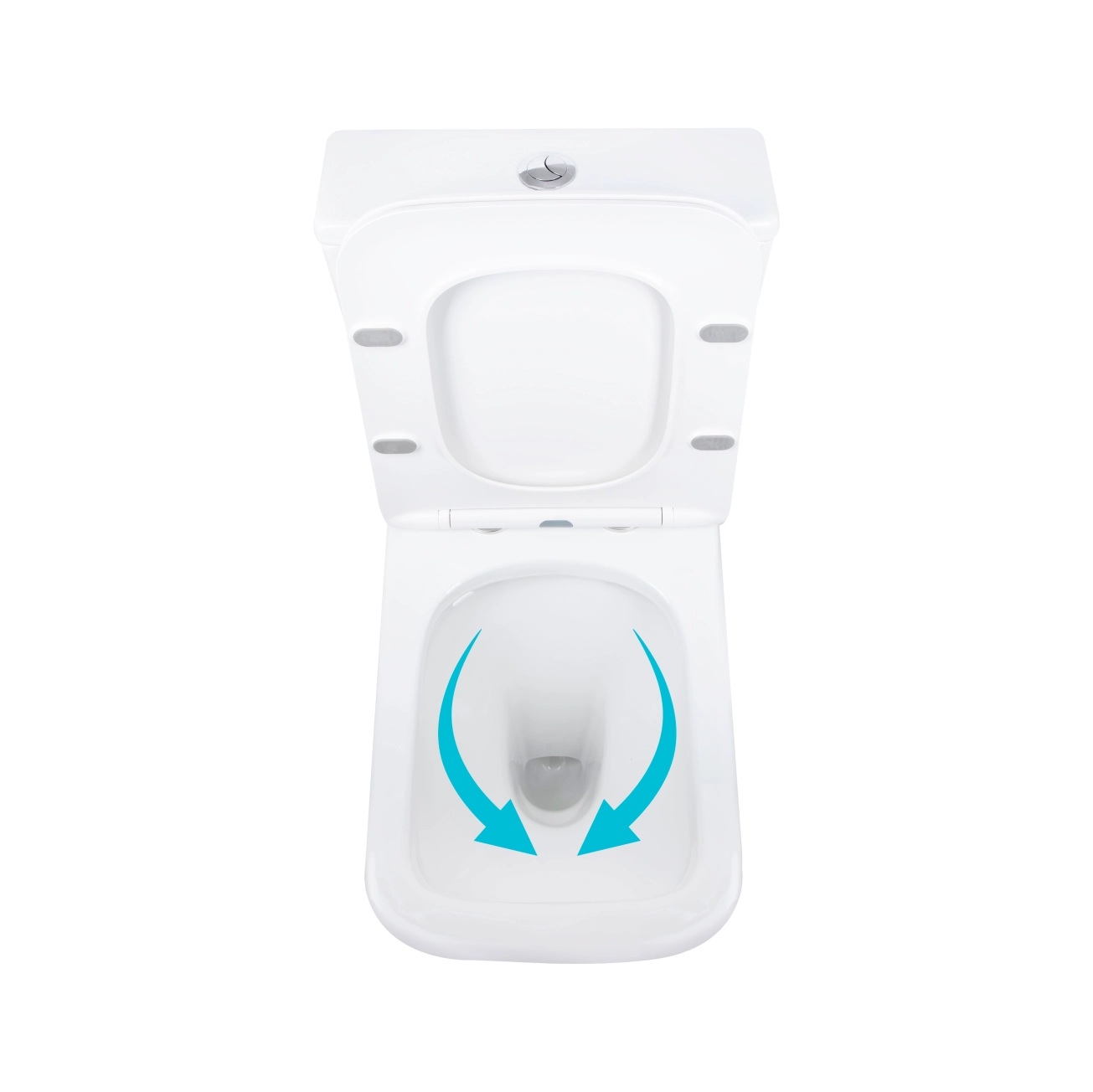 Унітаз підлоговий Qtap Aries Rimless безобідковий з сидінням Soft-close WHITE QT03228302W Фото - 5