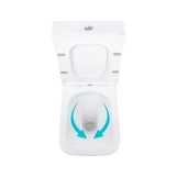 Унітаз підлоговий Qtap Aries Rimless безобідковий з сидінням Soft-close WHITE QT03228302W Фото - 5