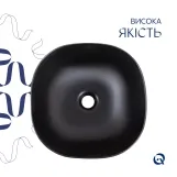 Раковина-чаша Qtap Kolibri 400x400x140 Matt black QT10112144MBMBN Фото - 3