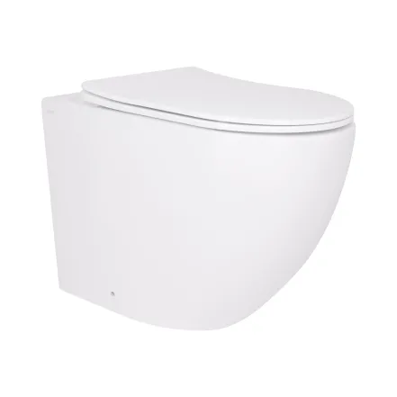 Унітаз підвісний Qtap Robin Ultra Quiet безобідковий з сідінням Soft-close 520x365x365 мм WHITE