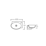 Раковина Qtap Leo 430x285x160 White QT11111008LW Фото - 1