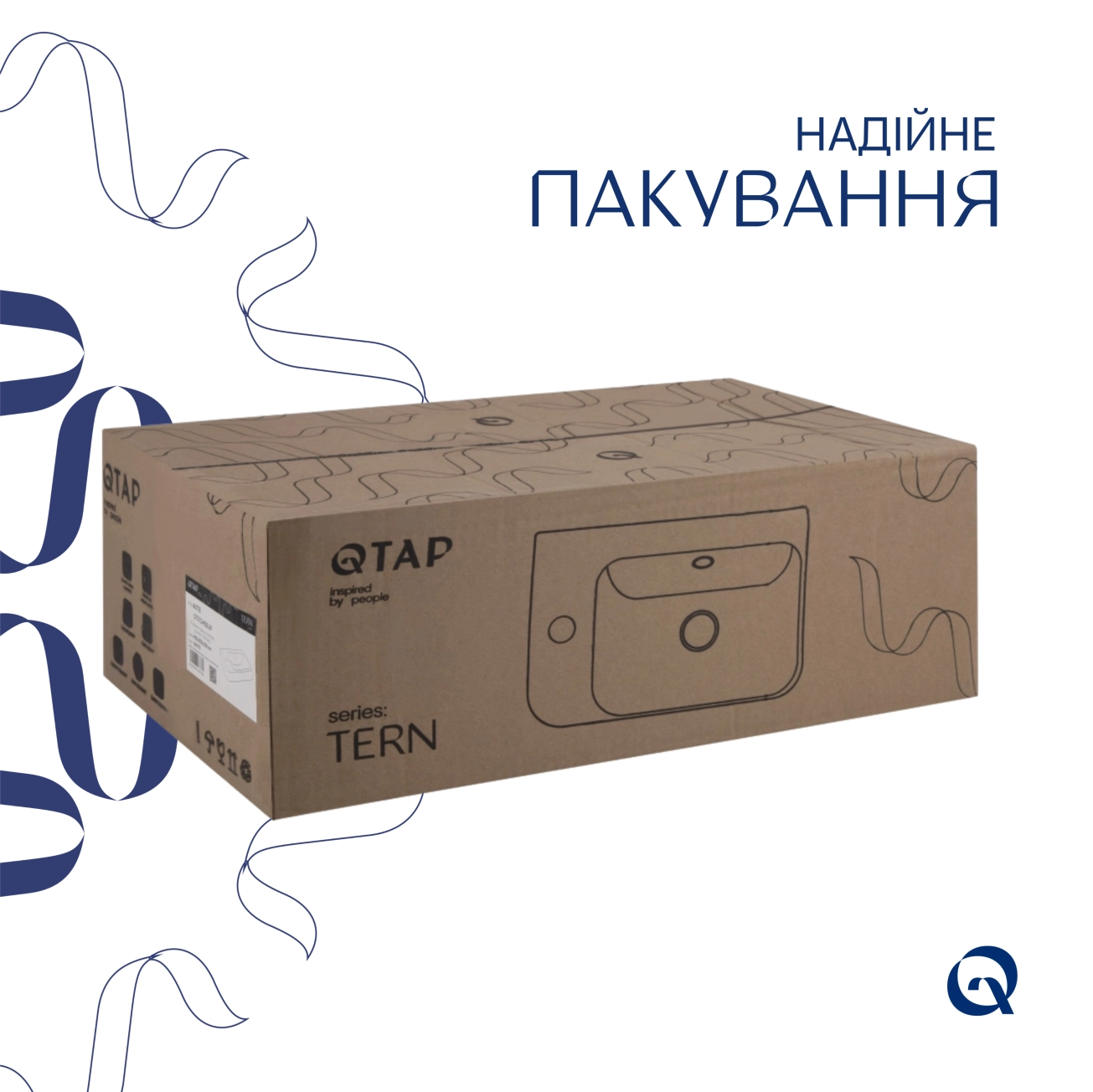 Раковина Qtap Tern 450х250х158 White QT1711H02RW Фото - 5