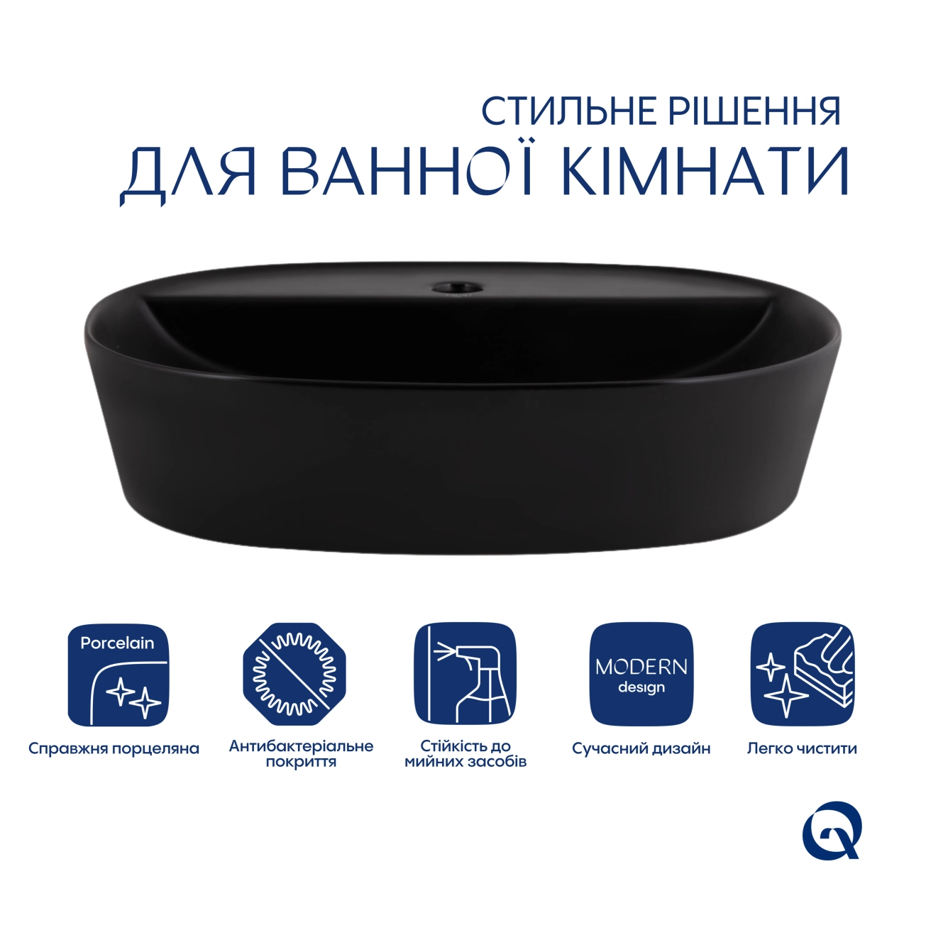 Раковина-чаша Qtap Scorpio 500x380x120 Matt black QT146533MB Фото - 2