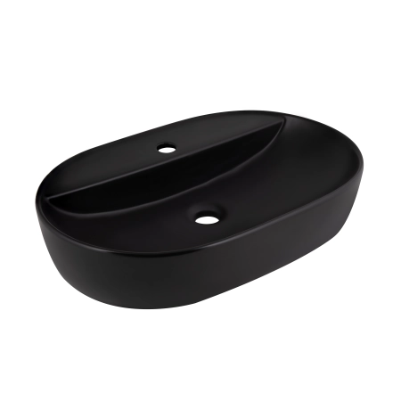 Раковина-чаша Qtap Scorpio 600х400х120 Matt black QT142203MBMBN