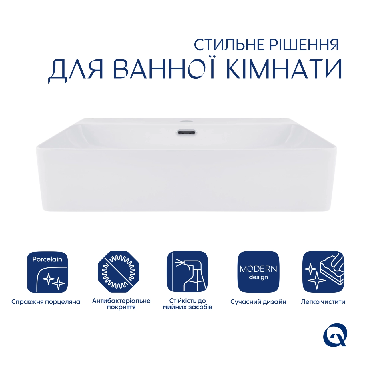 Раковина Qtap Nando LT 610х420х140 White QT12116146W Фото - 2