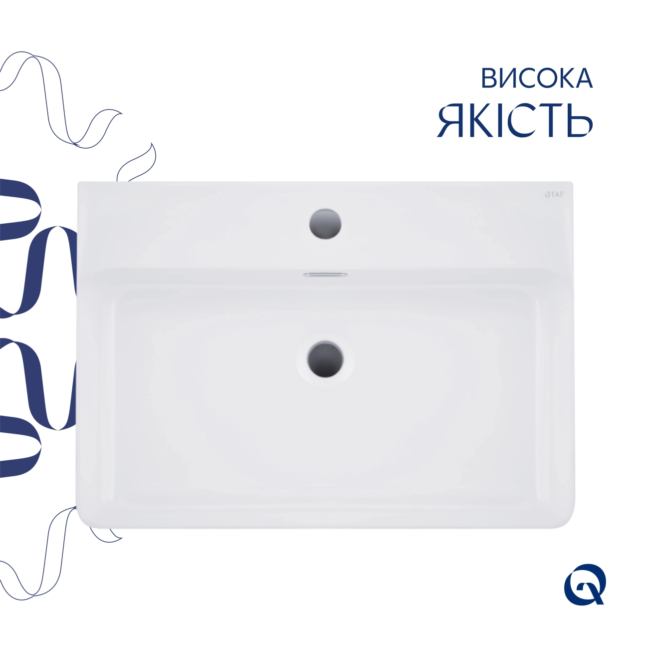 Раковина Qtap Nando LT 610х420х140 White QT12116146W Фото - 3