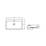 Раковина Qtap Nando LT 610х420х140 White QT12116146W Фото - 1