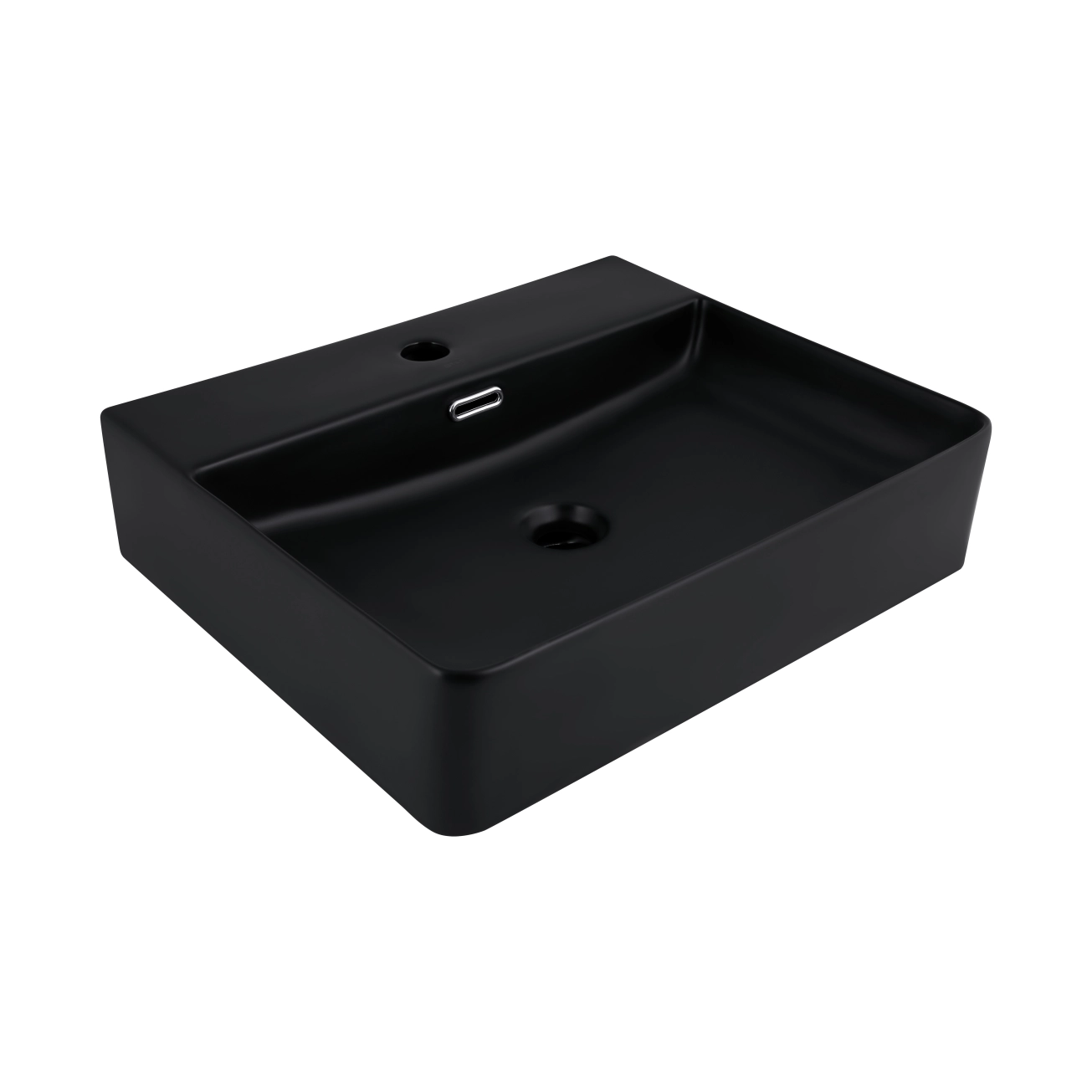 Раковина Qtap Nando LT 500х420х130 Matt black QT12116146AMB