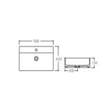 Раковина Qtap Nando LT 500х420х130 Matt black QT12116146AMB Фото - 1