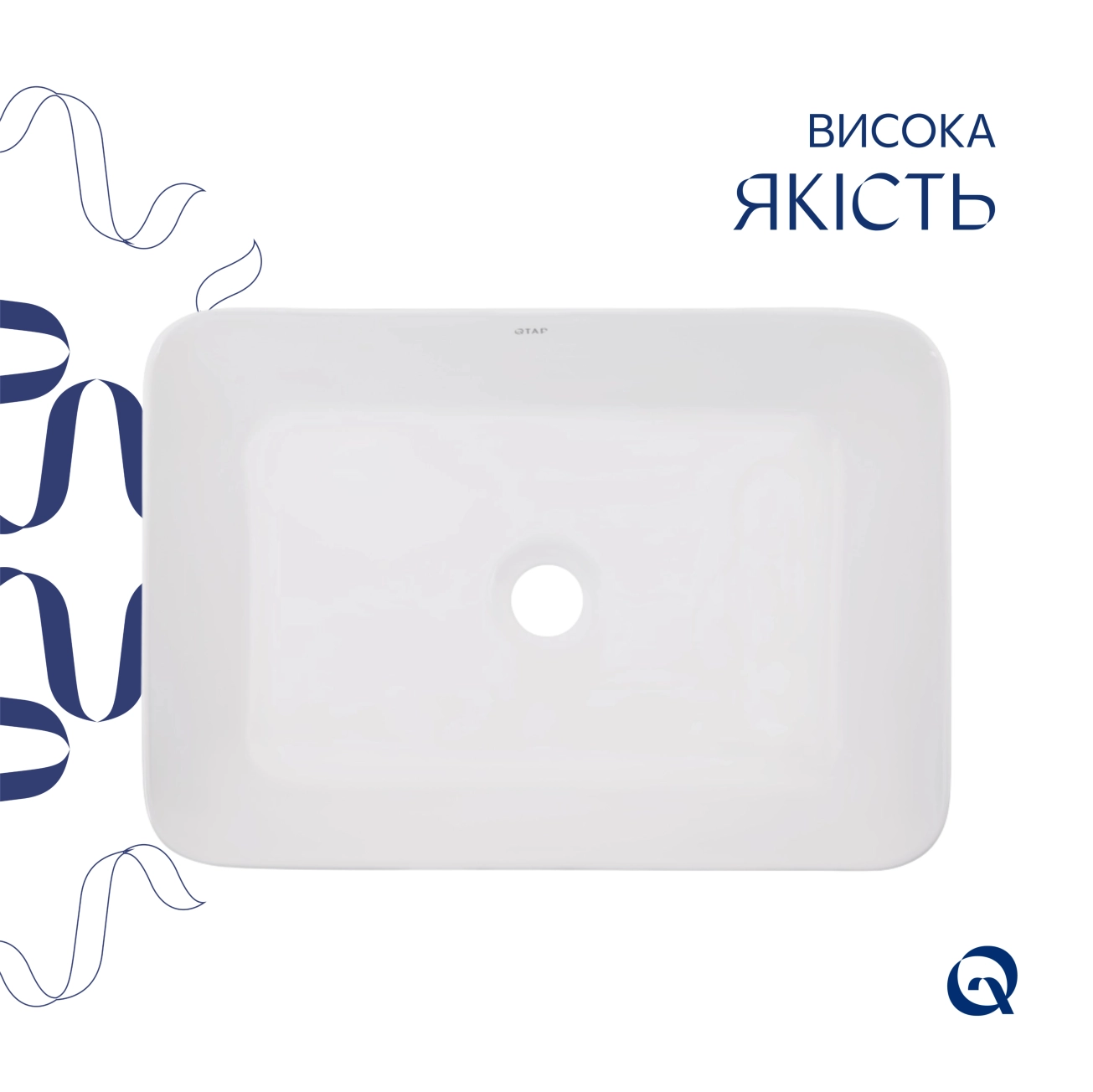 Раковина-чаша Qtap Virgo 490х350х110 White QT18112261WN Фото - 3