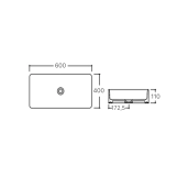 Раковина-чаша Qtap Tern 600x400x110 White QT171180841W Фото - 1