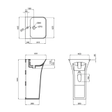 Раковина для підлоги моноблок Qtap Crow 445x420x840 White QT0511G315WN Фото - 1
