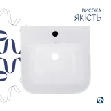 Раковина напольная моноблок Qtap Crow 445x420x840 White QT0511G315WN Фото - 4