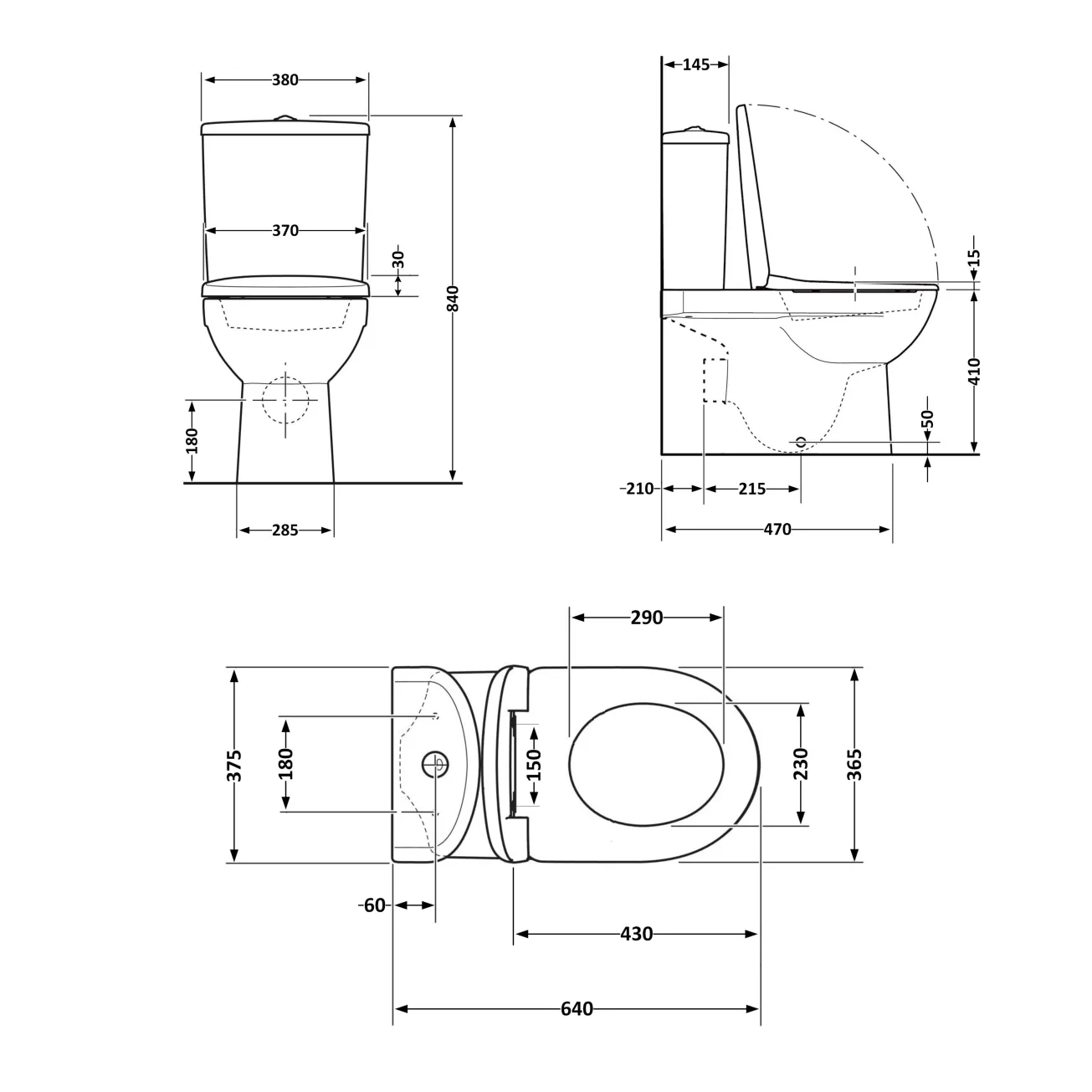 Унітаз підлоговий Qtap Jay Ultra Quiet з сидінням Soft-close 640x360x835 мм QT07222175TW White Фото - 2